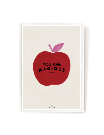 Apple art print-Art Print-A3-White-Hôtel Magique