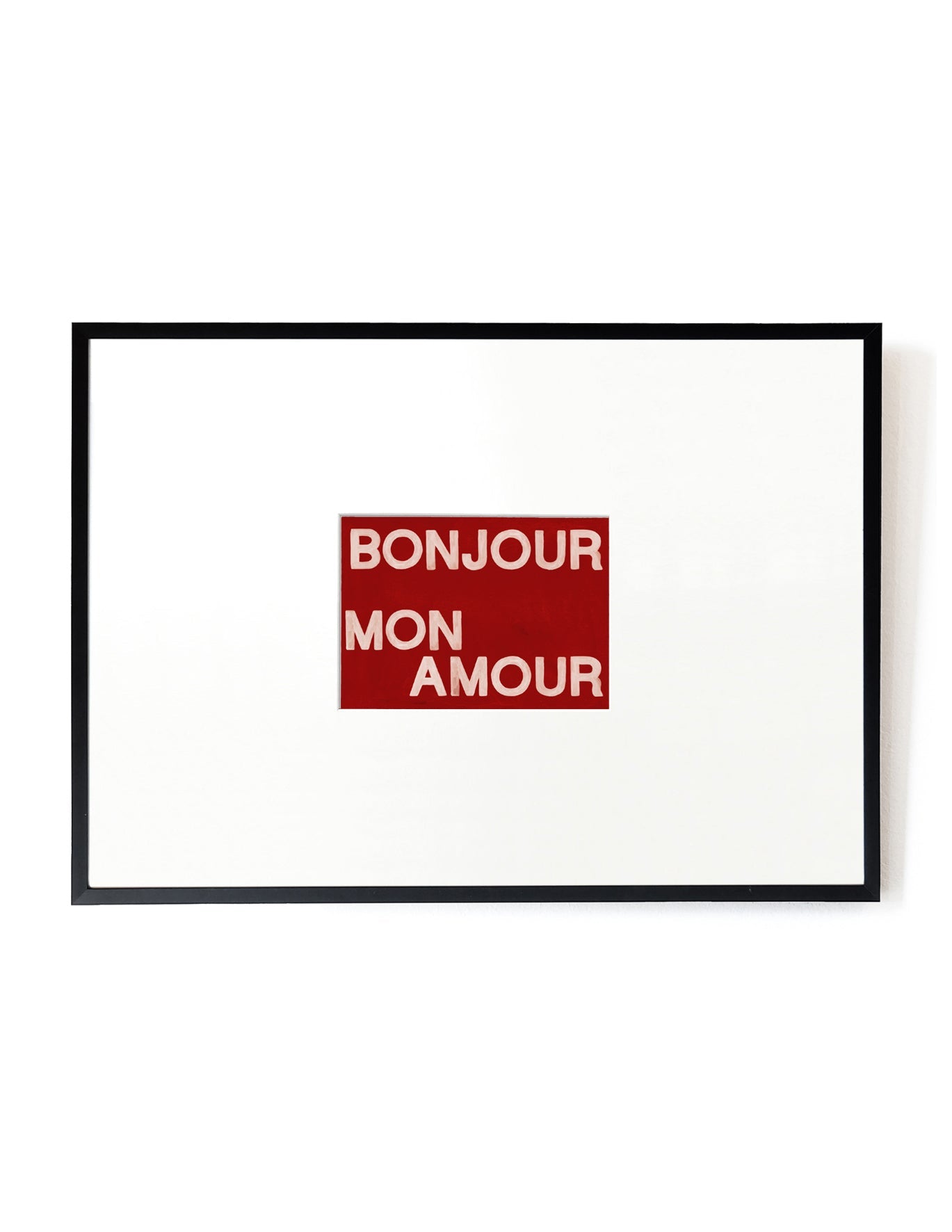 Bonjour mon Amour card artwork framed-FRAME BLACK-Hôtel Magique