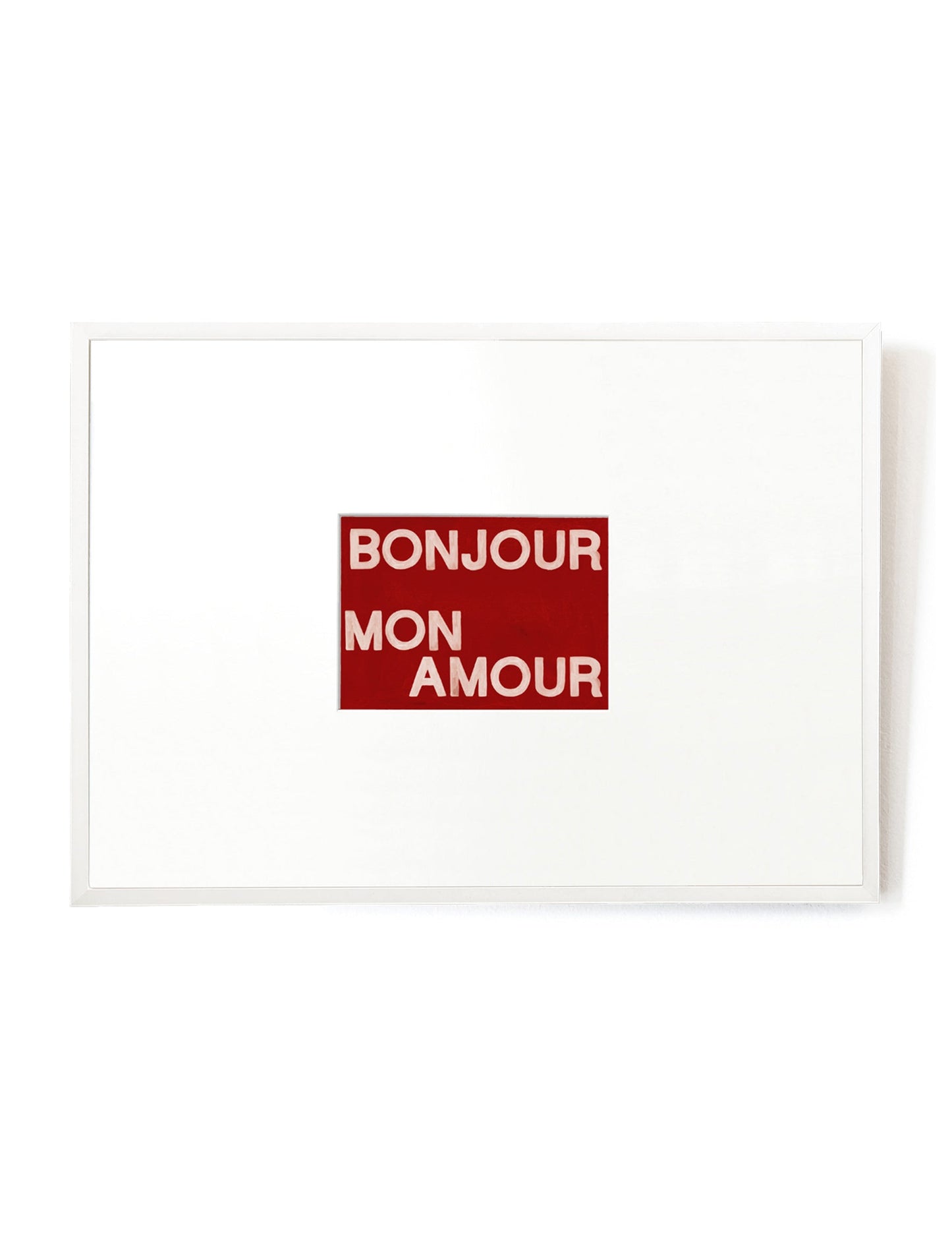 Bonjour mon Amour card artwork framed-FRAME WHITE-Hôtel Magique