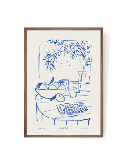 Citrus and Salt by Blakely Made-Art Print-A3-Mahogany-Hôtel Magique