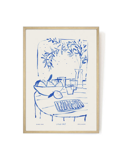 Citrus and Salt by Blakely Made-Art Print-A3-Oak-Hôtel Magique