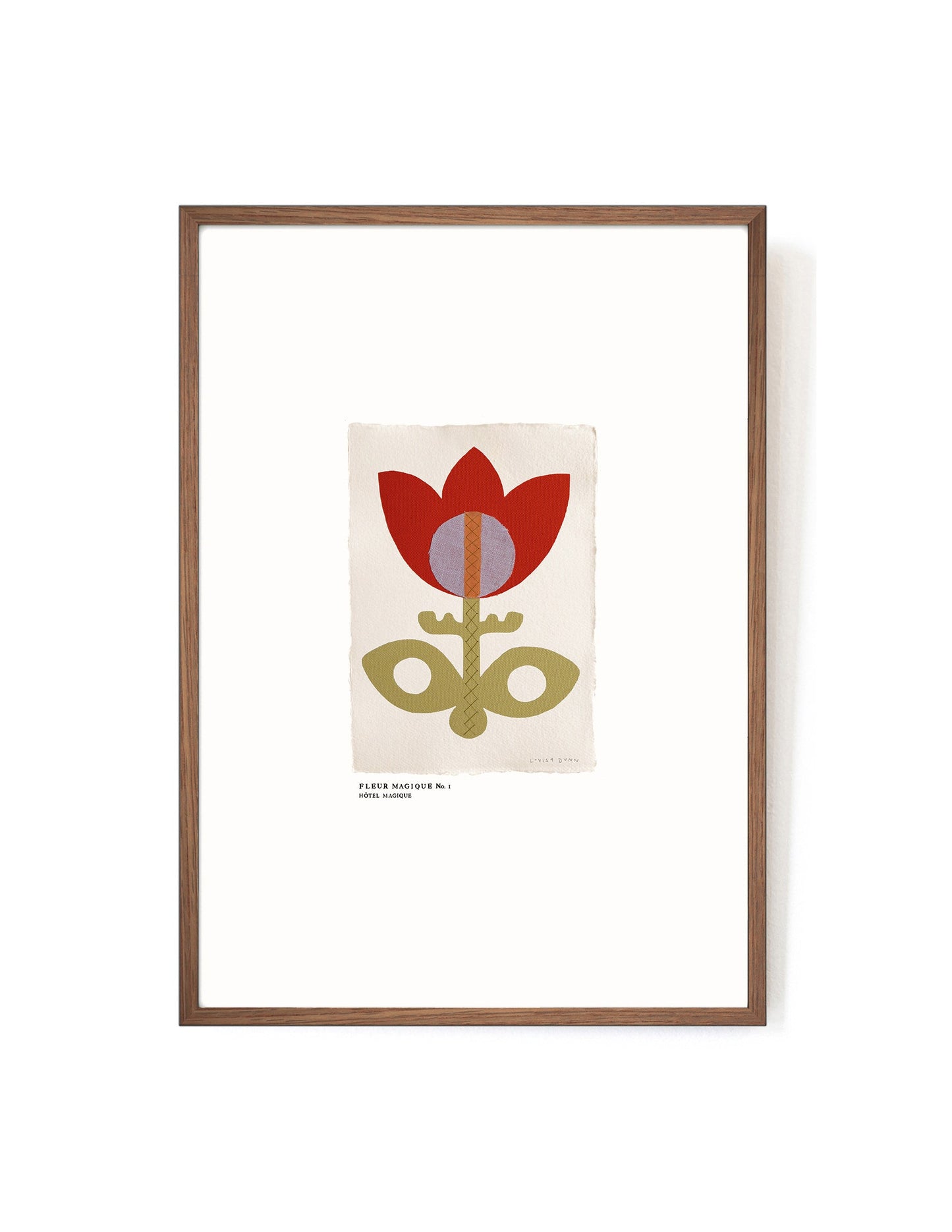 Fleur Magique No.1 by Louisa Dunn-Art Print-A3-Mahogany-Hôtel Magique