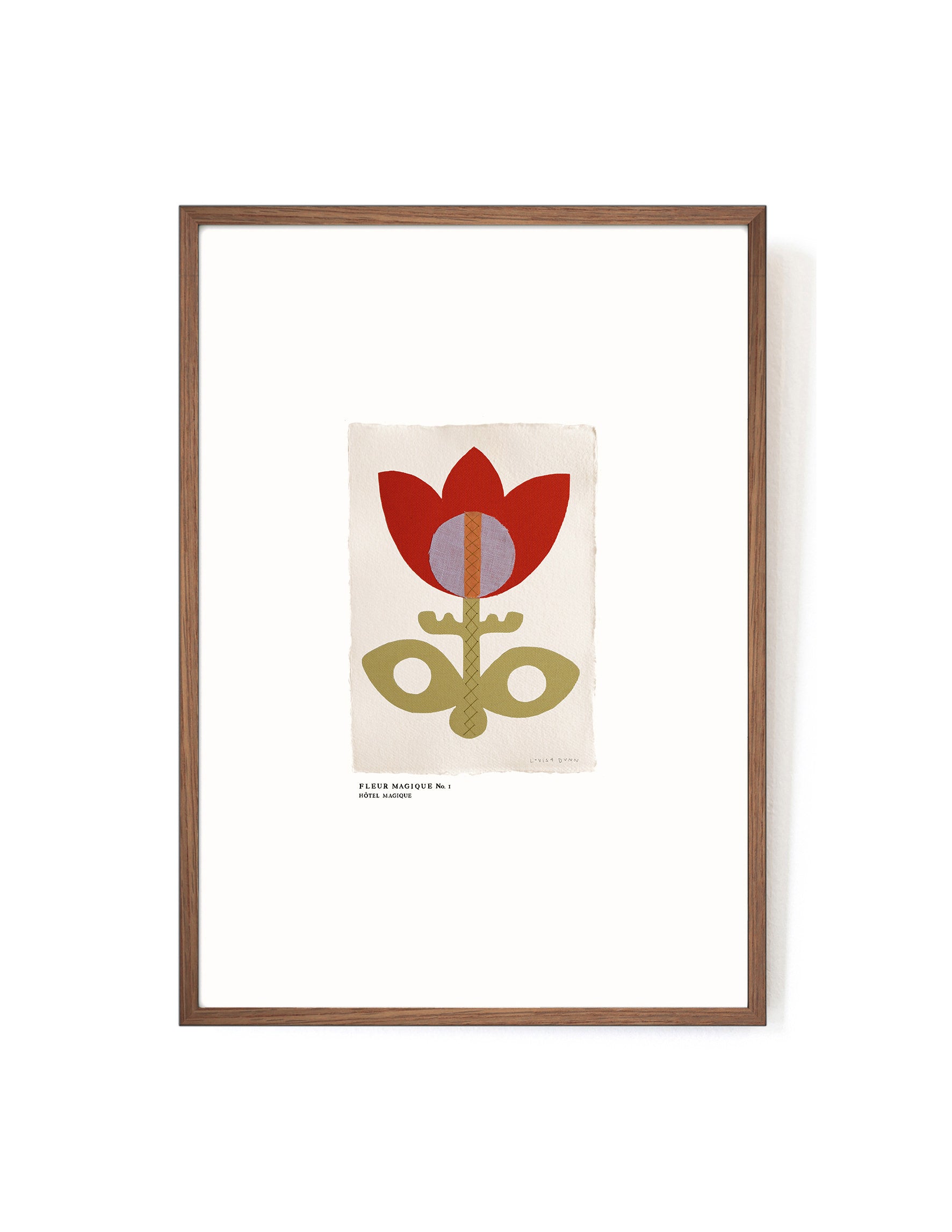 Fleur Magique No.1 by Louisa Dunn-Art Print-A3-Mahogany-Hôtel Magique