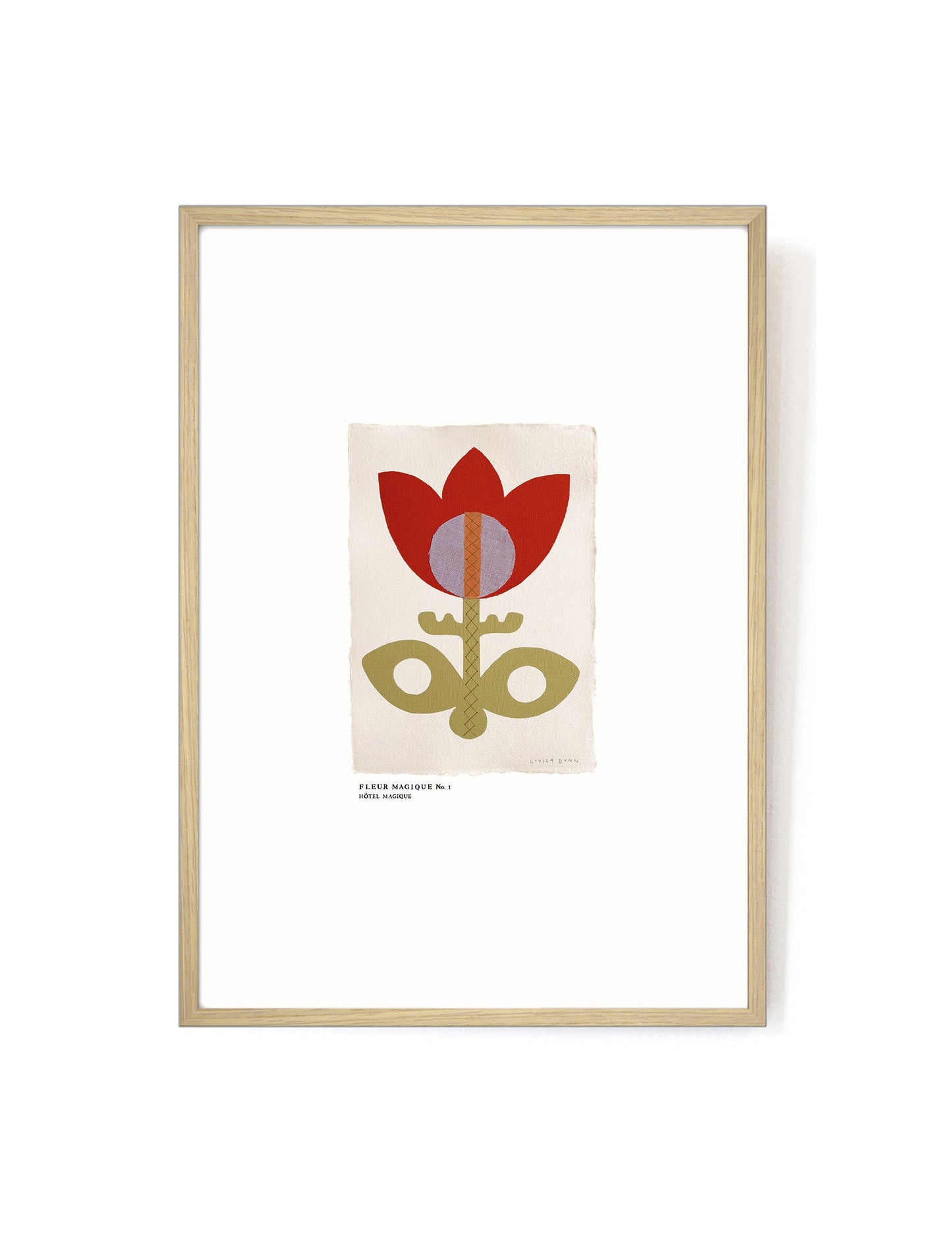 Fleur Magique No.1 by Louisa Dunn-Art Print-A3-Oak-Hôtel Magique