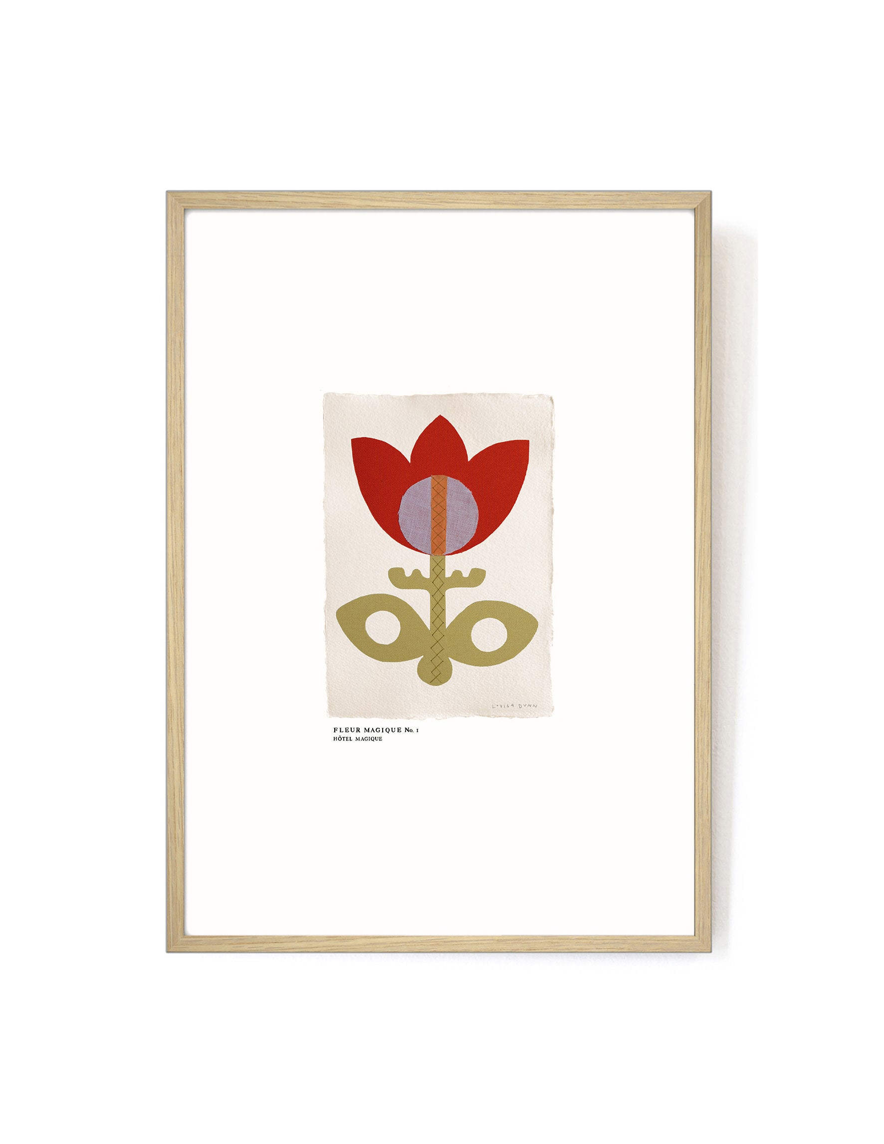 Fleur Magique No.1 by Louisa Dunn-Art Print-A3-Oak-Hôtel Magique