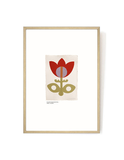 Fleur Magique No.1 by Louisa Dunn-Art Print-A3-Oak-Hôtel Magique