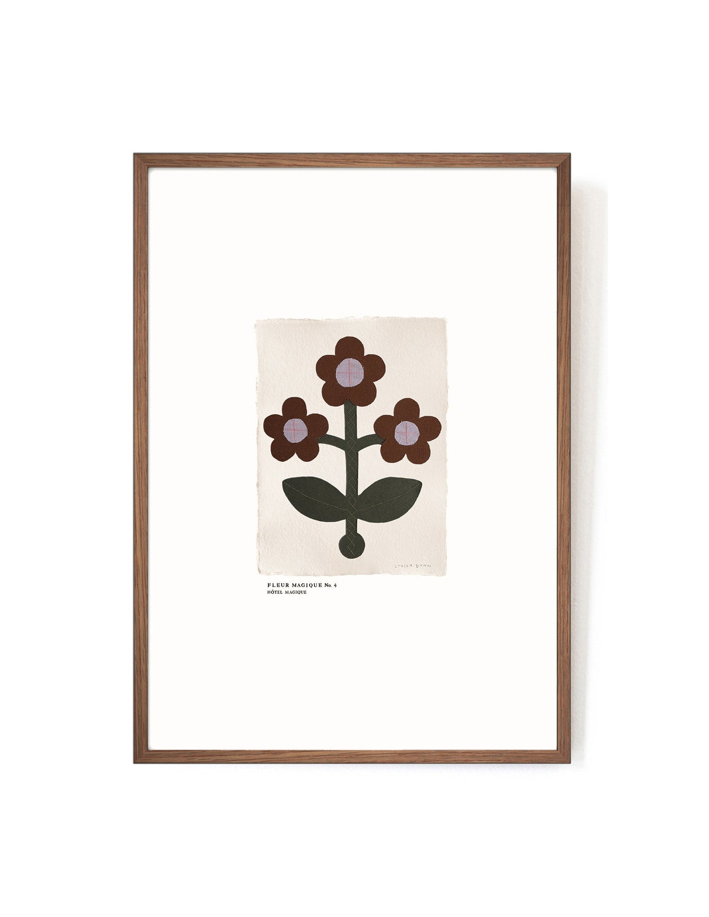Fleur Magique No.4 by Louisa Dunn-Art Print-A3-Mahogany-Hôtel Magique