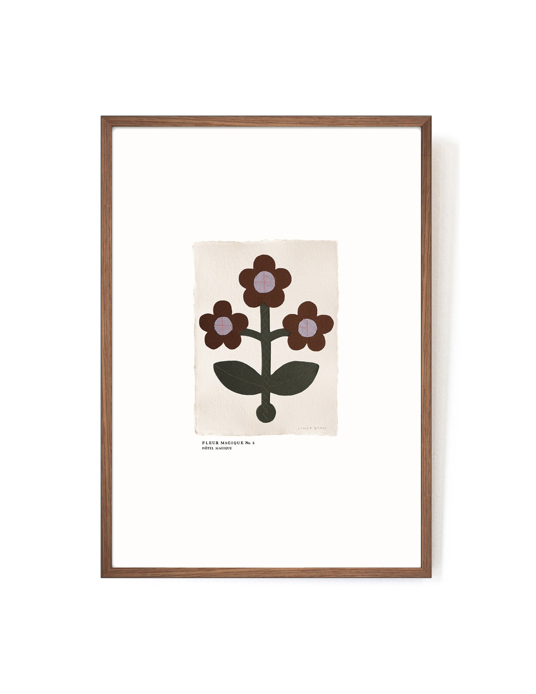 Fleur Magique No.4 by Louisa Dunn-Art Print-A3-Mahogany-Hôtel Magique