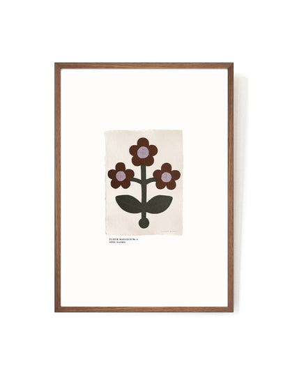 Fleur Magique No.4 by Louisa Dunn-Art Print-A3-Mahogany-Hôtel Magique