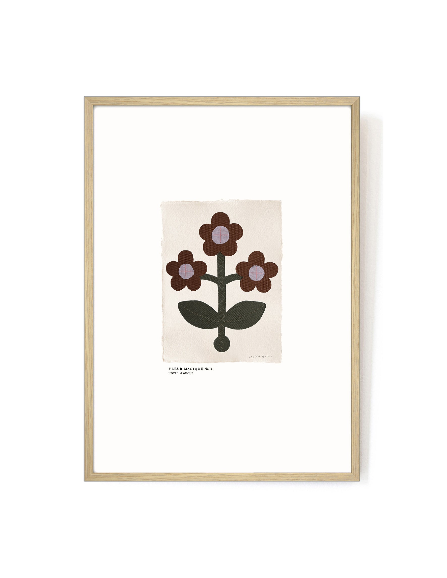 Fleur Magique No.4 by Louisa Dunn-Art Print-A3-Oak-Hôtel Magique