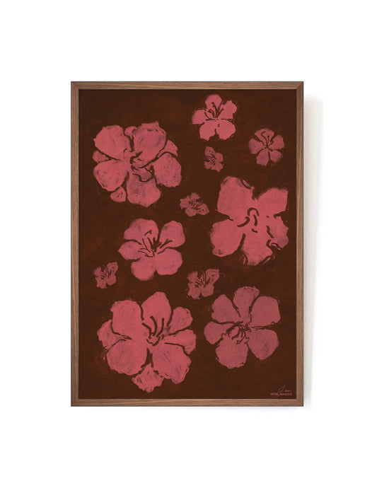 Fleurs de Cactus by Irina Jida-Art Print-A3-Mahogany-Hôtel Magique
