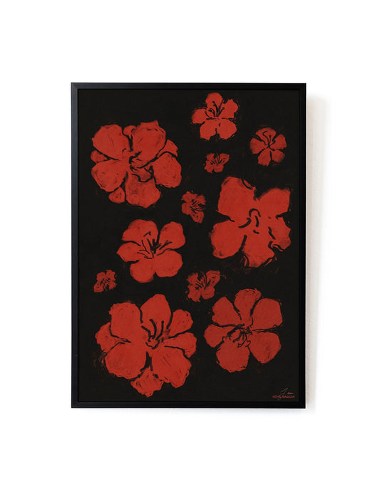 Fleurs de Cactus la Nuit by Irina Jida-Art Print-A3-Unframed-Hôtel Magique