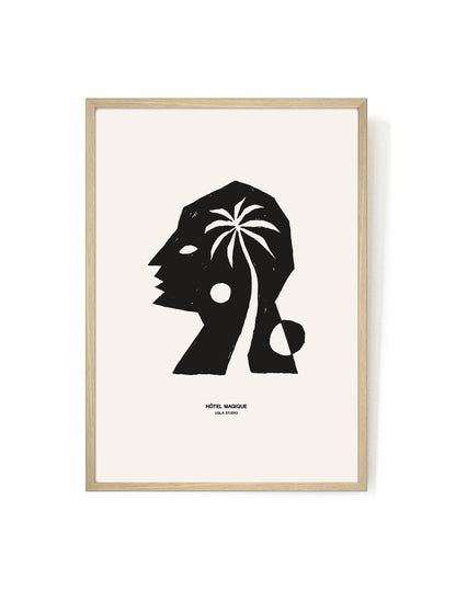 Island Dreaming by Ugla Studio-Art Print-A3-Oak-Hôtel Magique