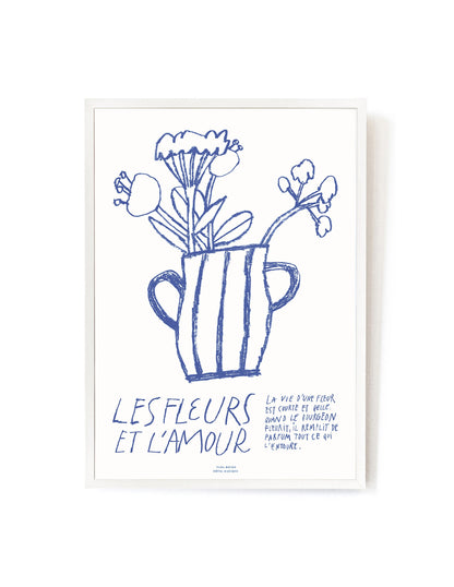 Les Fleurs et L'Amour by Yana Boyko-Art Print-A3-White-Hôtel Magique