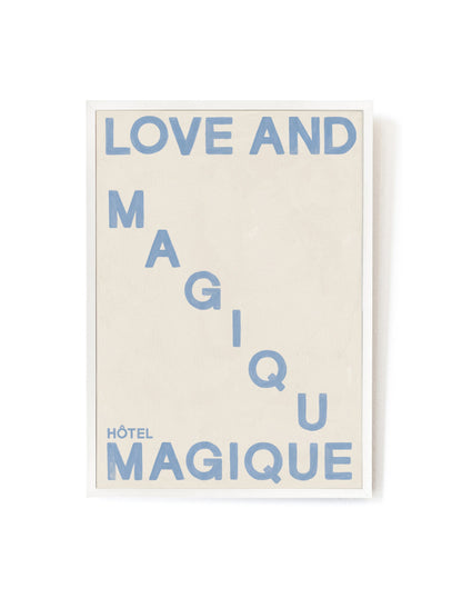 Love and Magique Blue art print-Art Print-A3-White-Hôtel Magique