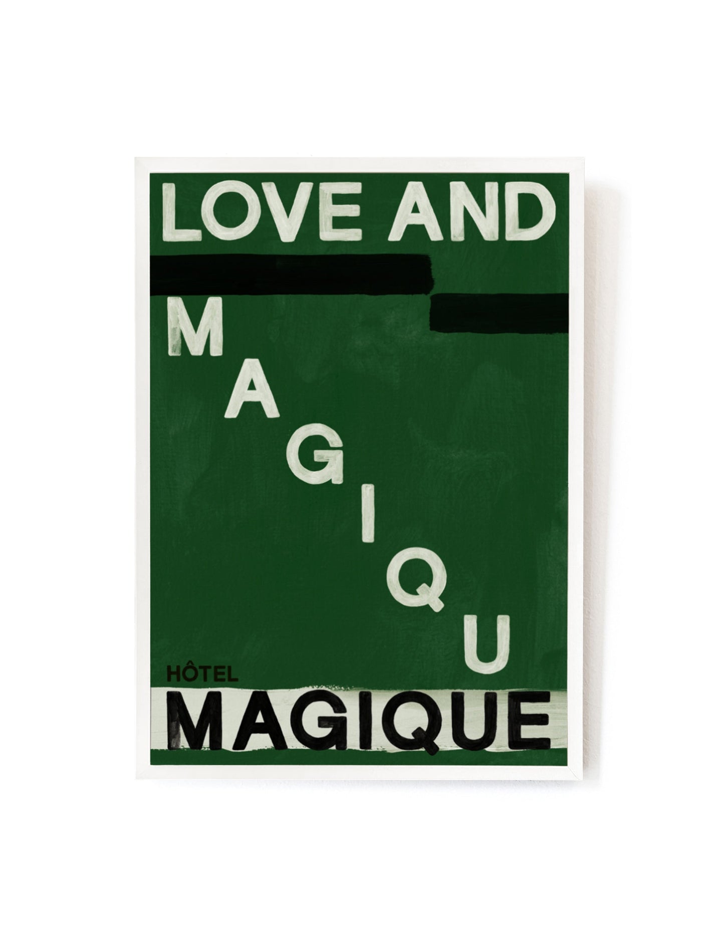 Love and Magique Green art print-Art Print-A3-White-Hôtel Magique
