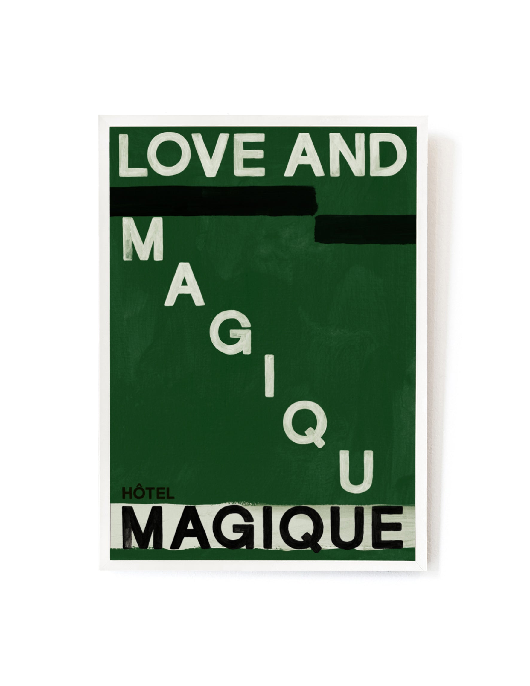 Love and Magique Green art print-Art Print-A3-White-Hôtel Magique