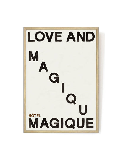 Love and Magique art print-Art Print-A3-Oak-Hôtel Magique