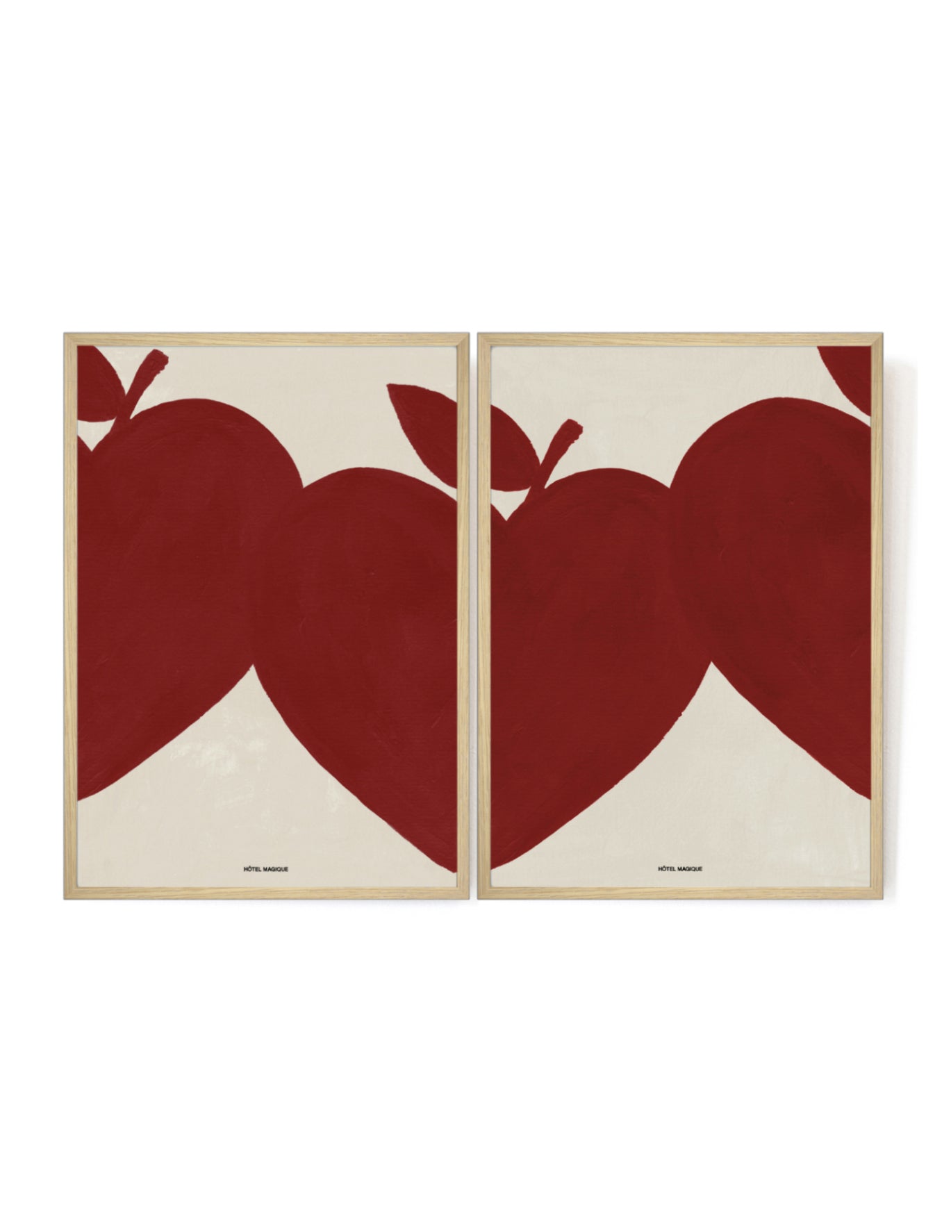 Magique in a Red row of two-Art Print-A3-Oak-Hôtel Magique