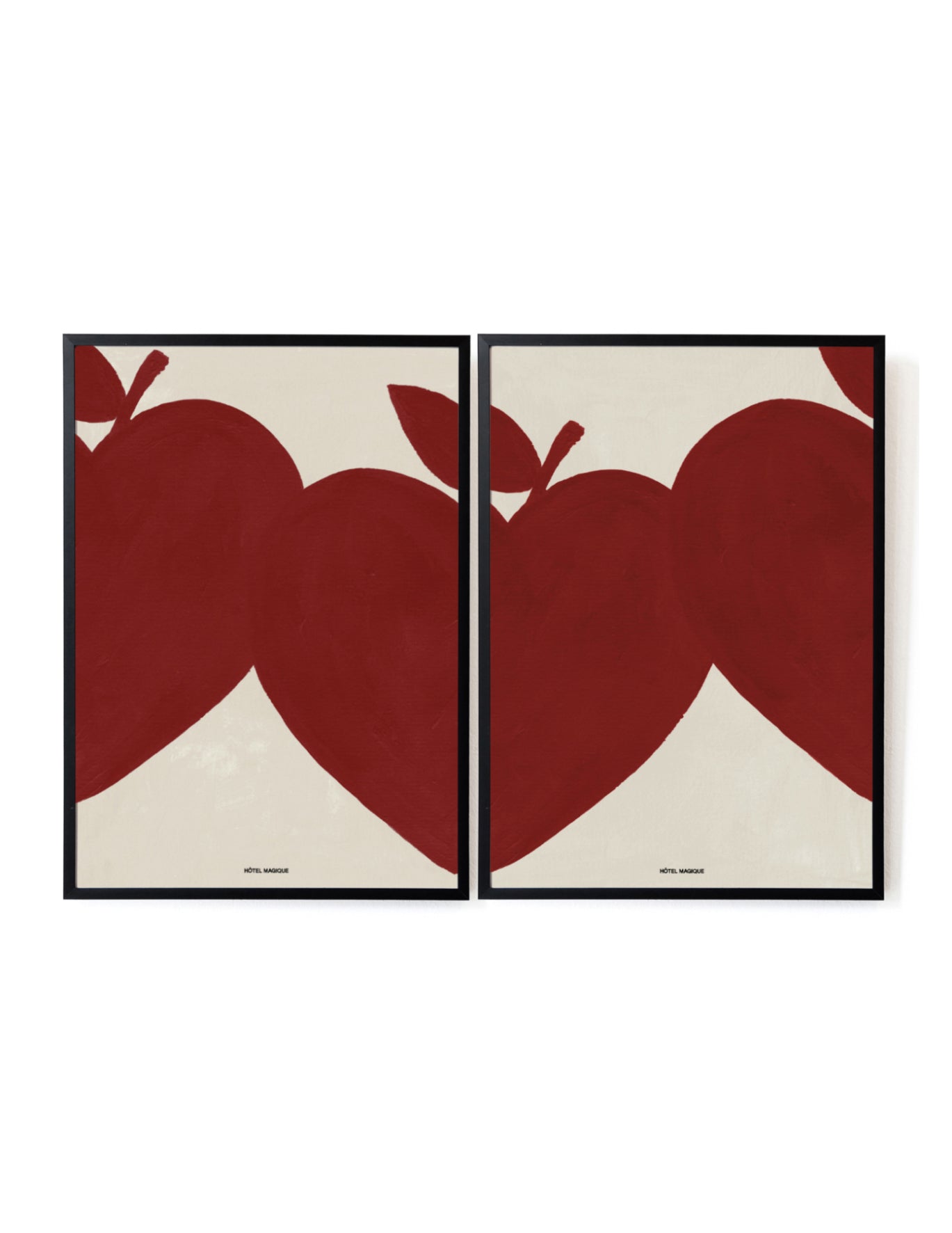 Magique in a Red row of two-Art Print-A3-Unframed-Hôtel Magique