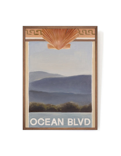 Ocean View by Kit Lintin-Art Print-A3-Mahogany-Hôtel Magique