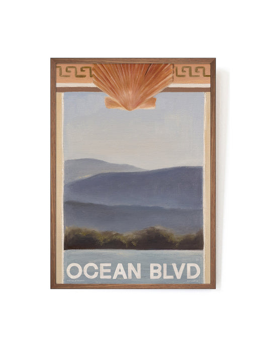 Ocean View by Kit Lintin-Art Print-A3-Mahogany-Hôtel Magique