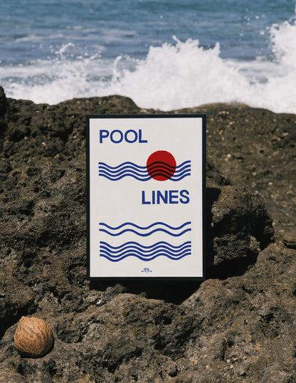 Pool Lines art print-Art Print-A3-Unframed-Hôtel Magique