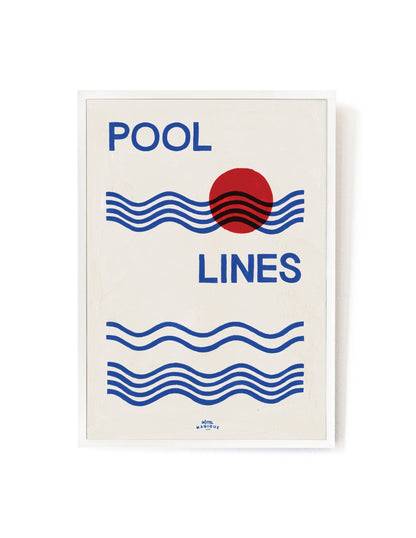 Pool Lines art print-Art Print-A3-White-Hôtel Magique