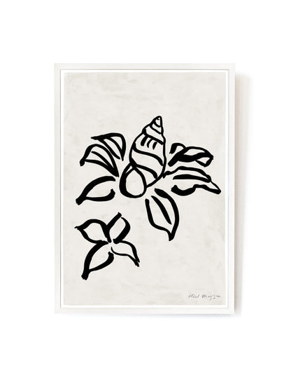 Shell Flower art print-Art Print-A3-White-Hôtel Magique