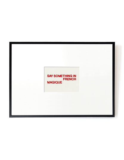 Something French card artwork framed-FRAME BLACK-Hôtel Magique