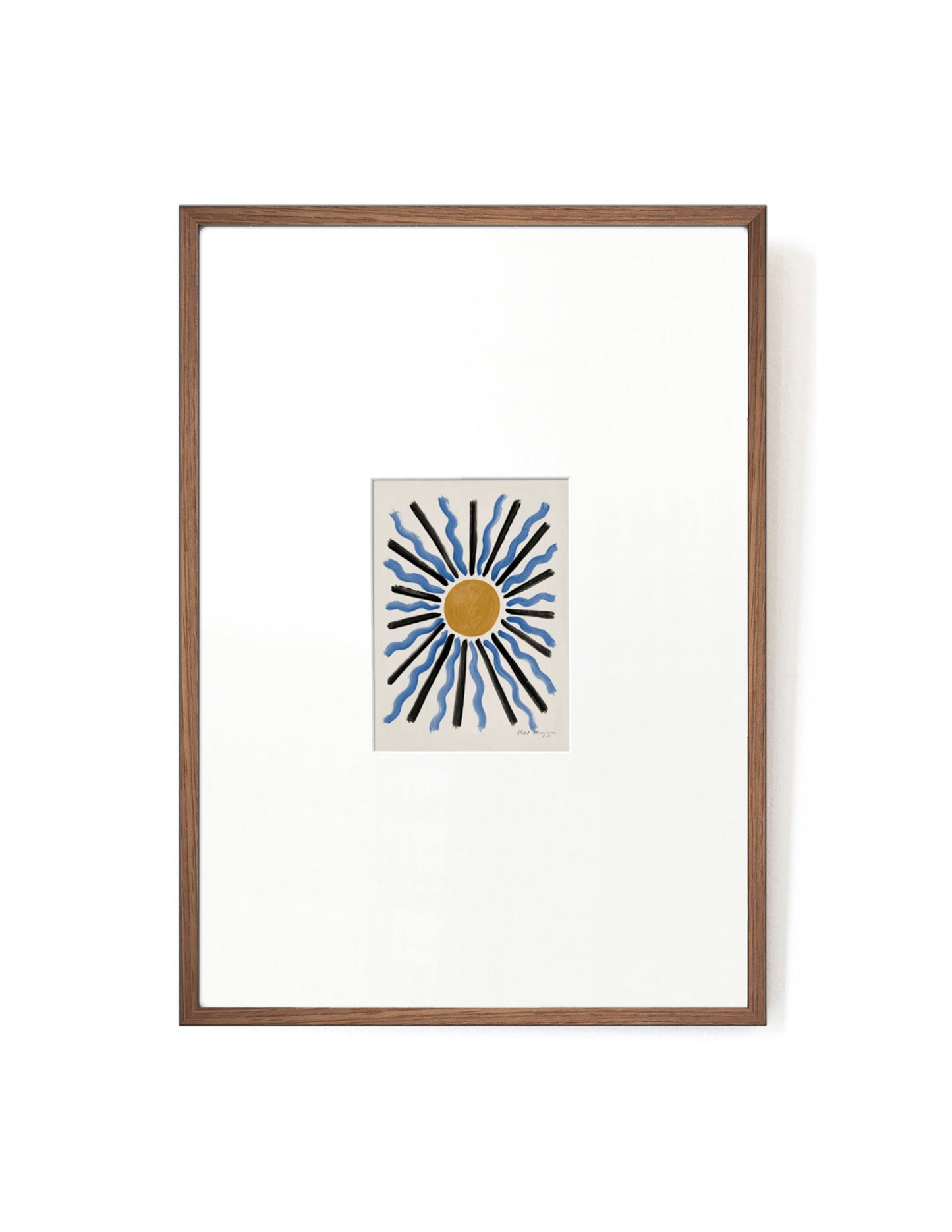 Sunrise card artwork framed-FRAME MAHOGANY-Hôtel Magique