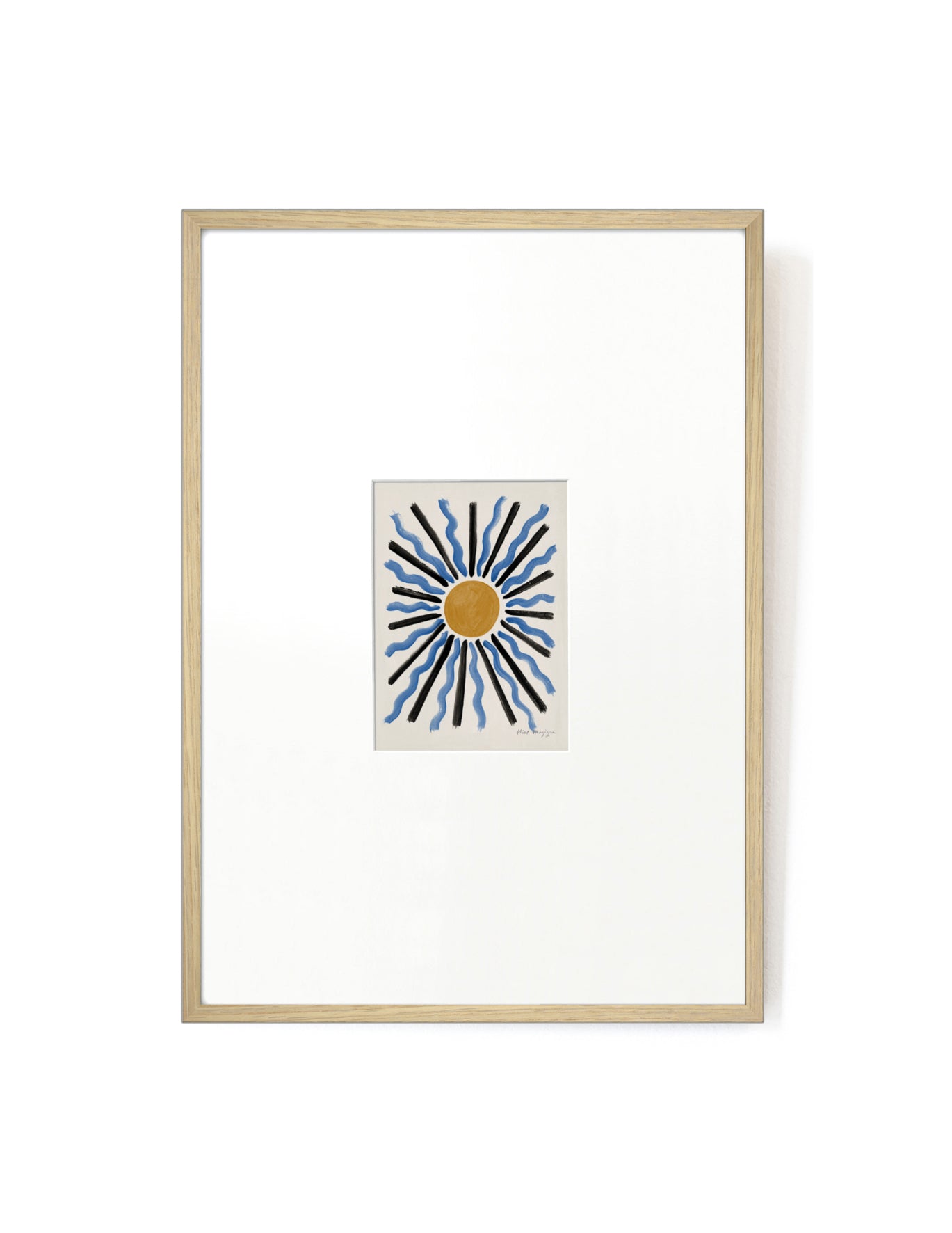 Sunrise card artwork framed-FRAME OAK-Hôtel Magique