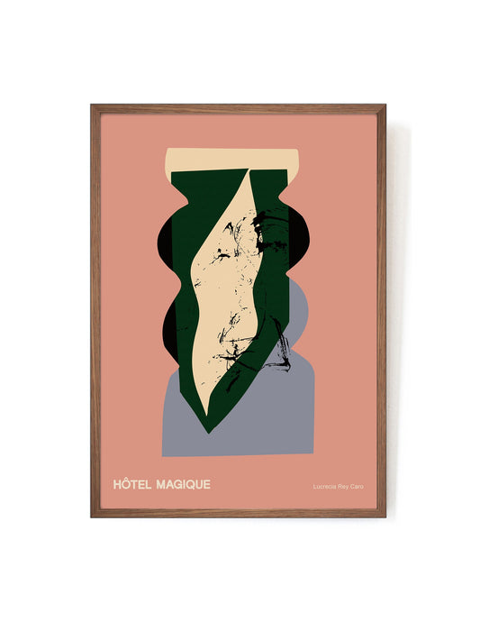 Vase by Lucrecia Rey Caro-Art Print-A3-Mahogany-Hôtel Magique