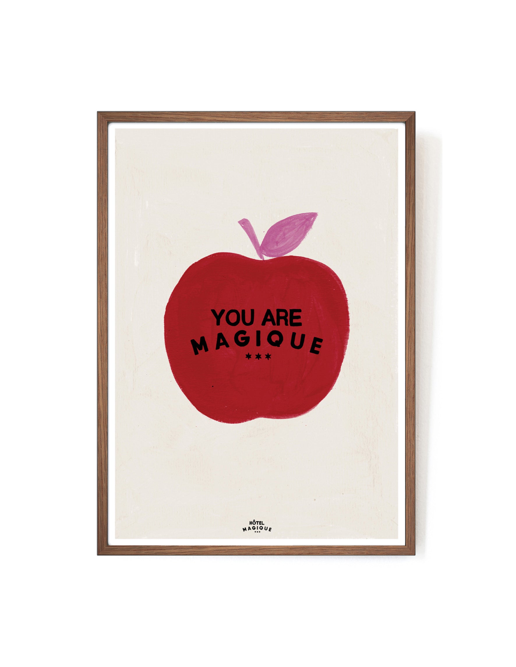 Apple art print-Art Print-A3-Mahogany-Hôtel Magique