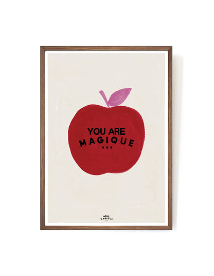 Apple art print-Art Print-A3-Mahogany-Hôtel Magique