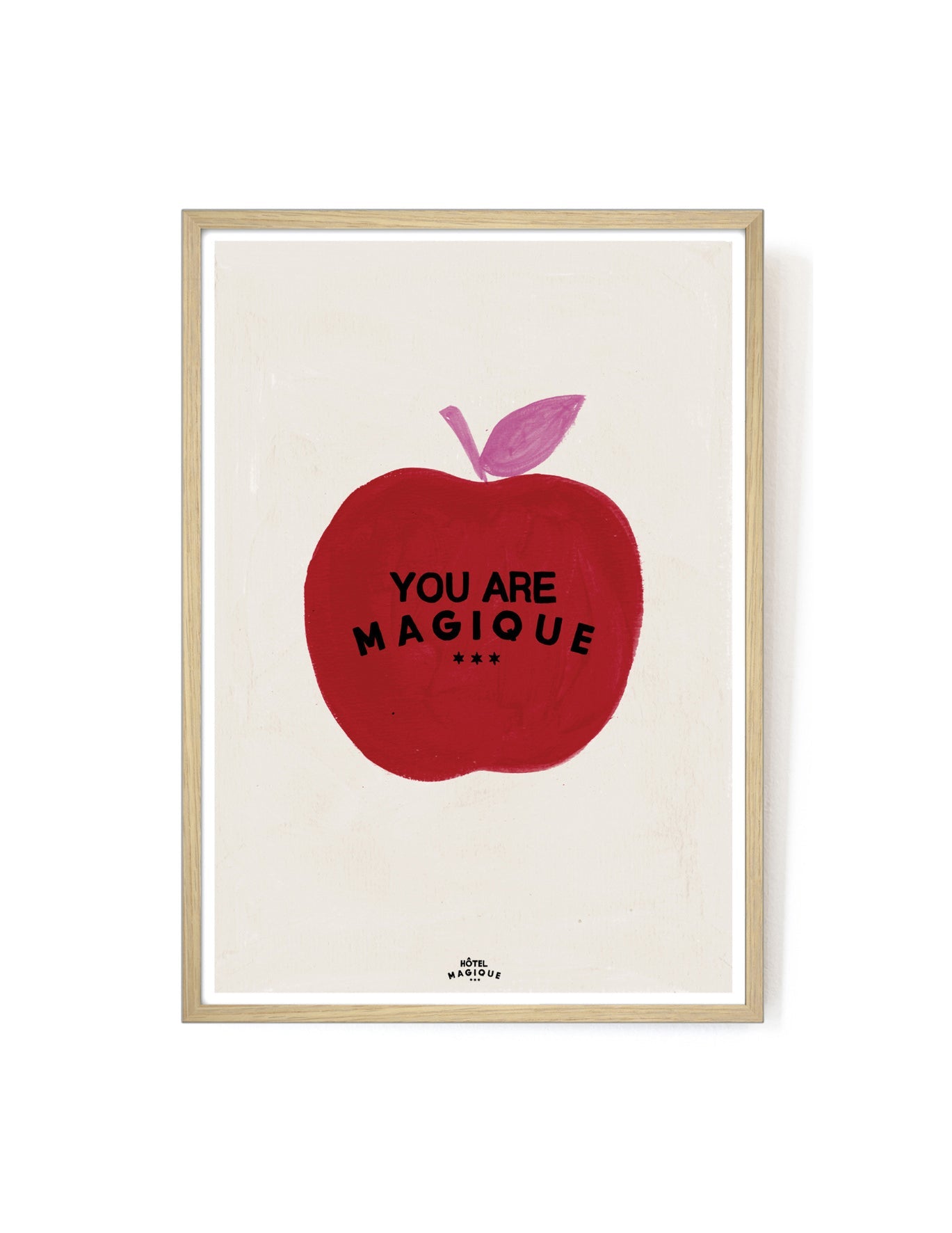 Apple art print-Art Print-A3-Oak-Hôtel Magique