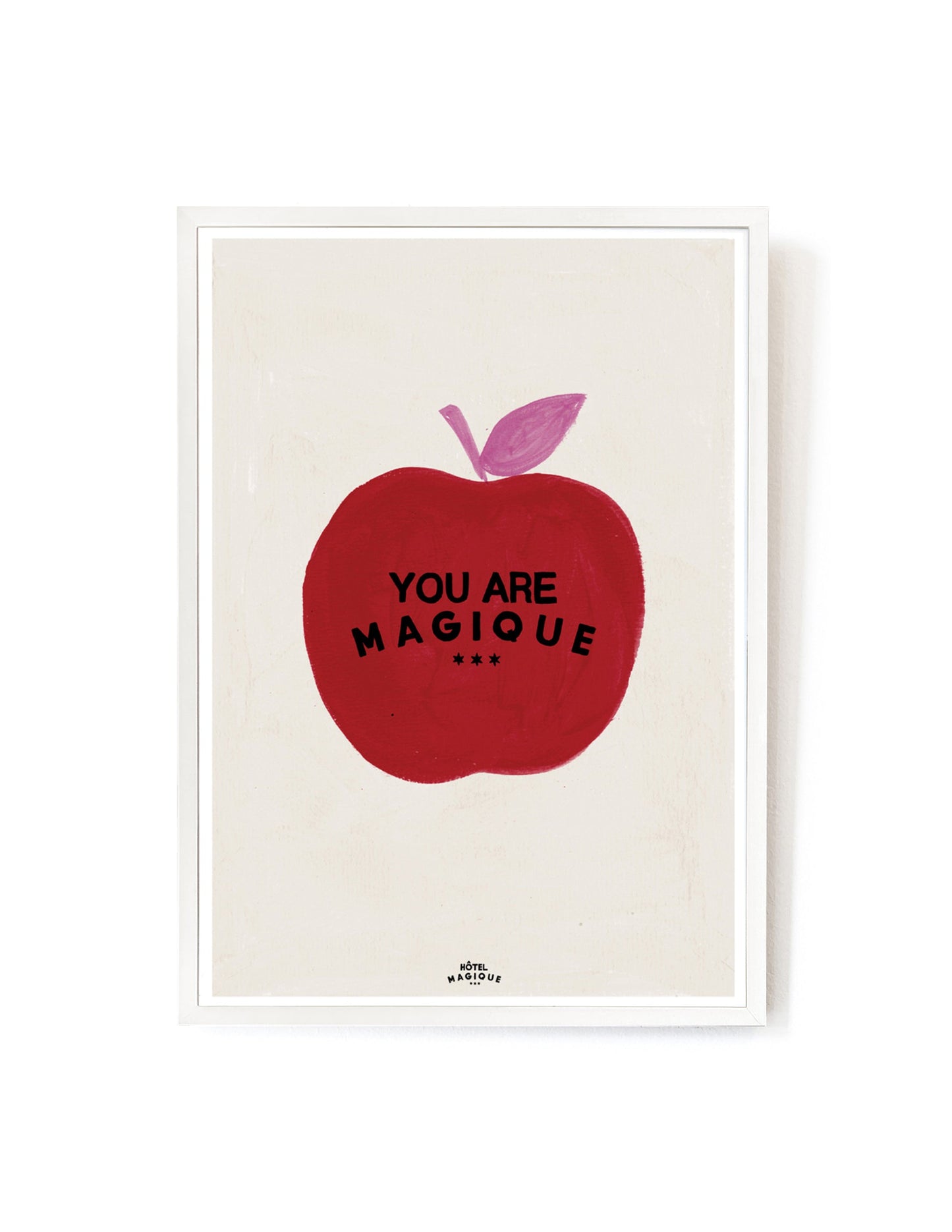 Apple art print-Art Print-A3-White-Hôtel Magique