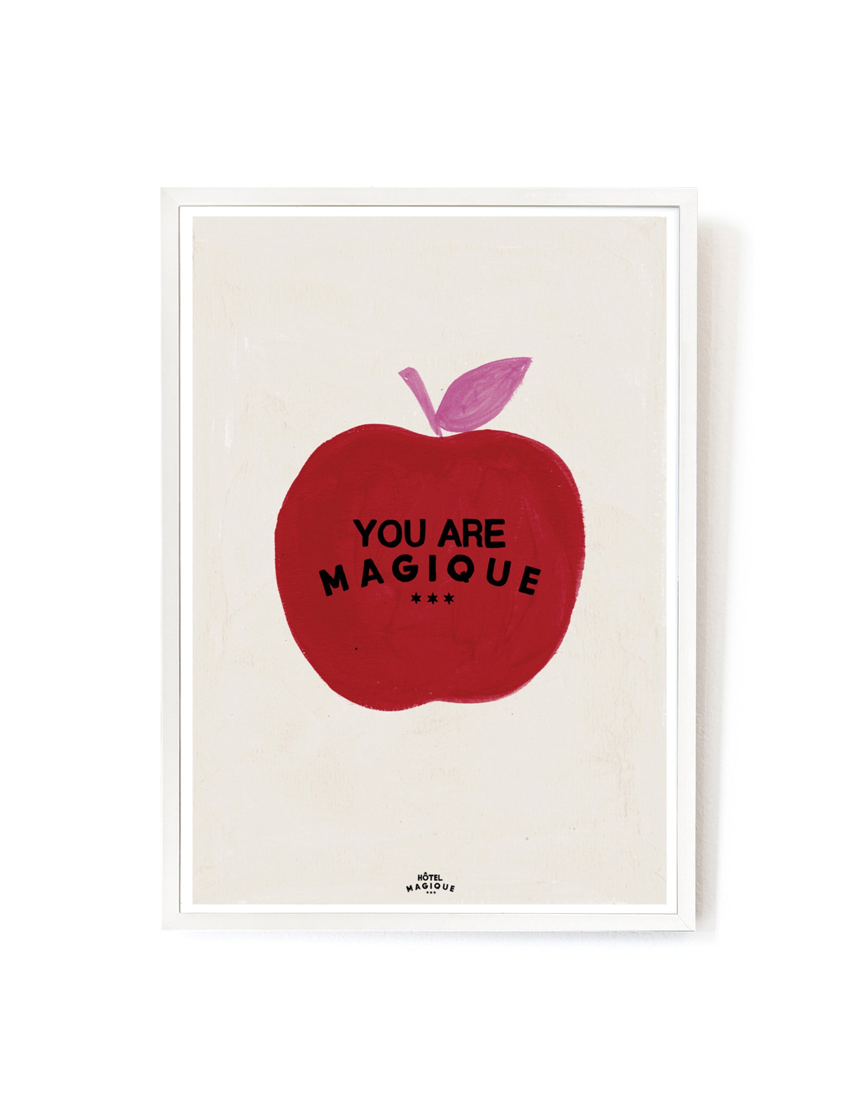 Apple art print-Art Print-A3-White-Hôtel Magique