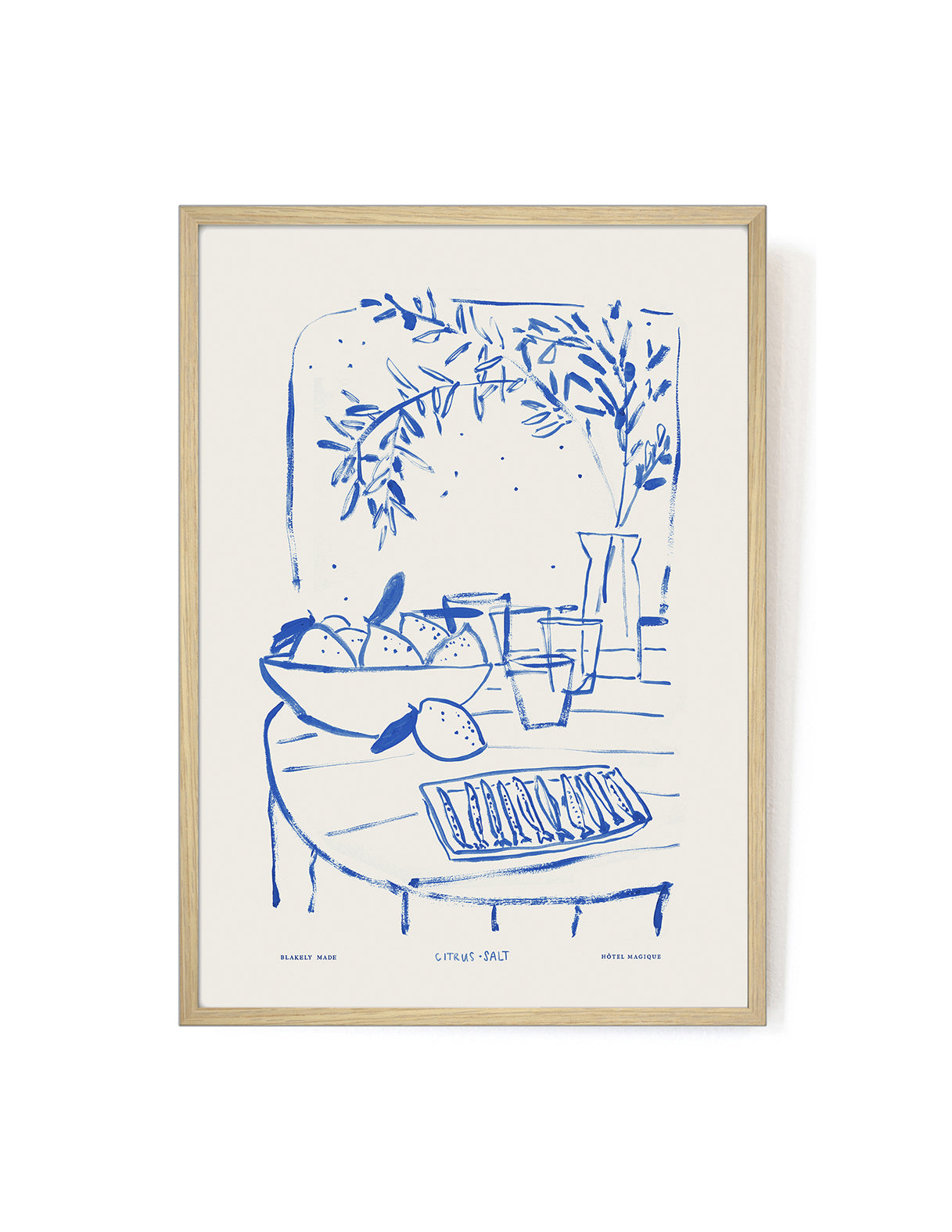 Citrus and Salt by Blakely Made-Art Print-A3-Oak-Hôtel Magique