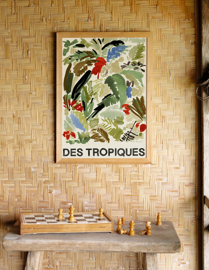Des Tropiques Green Art Print – Archive Sale Edition-Art Print-A3-Hôtel Magique