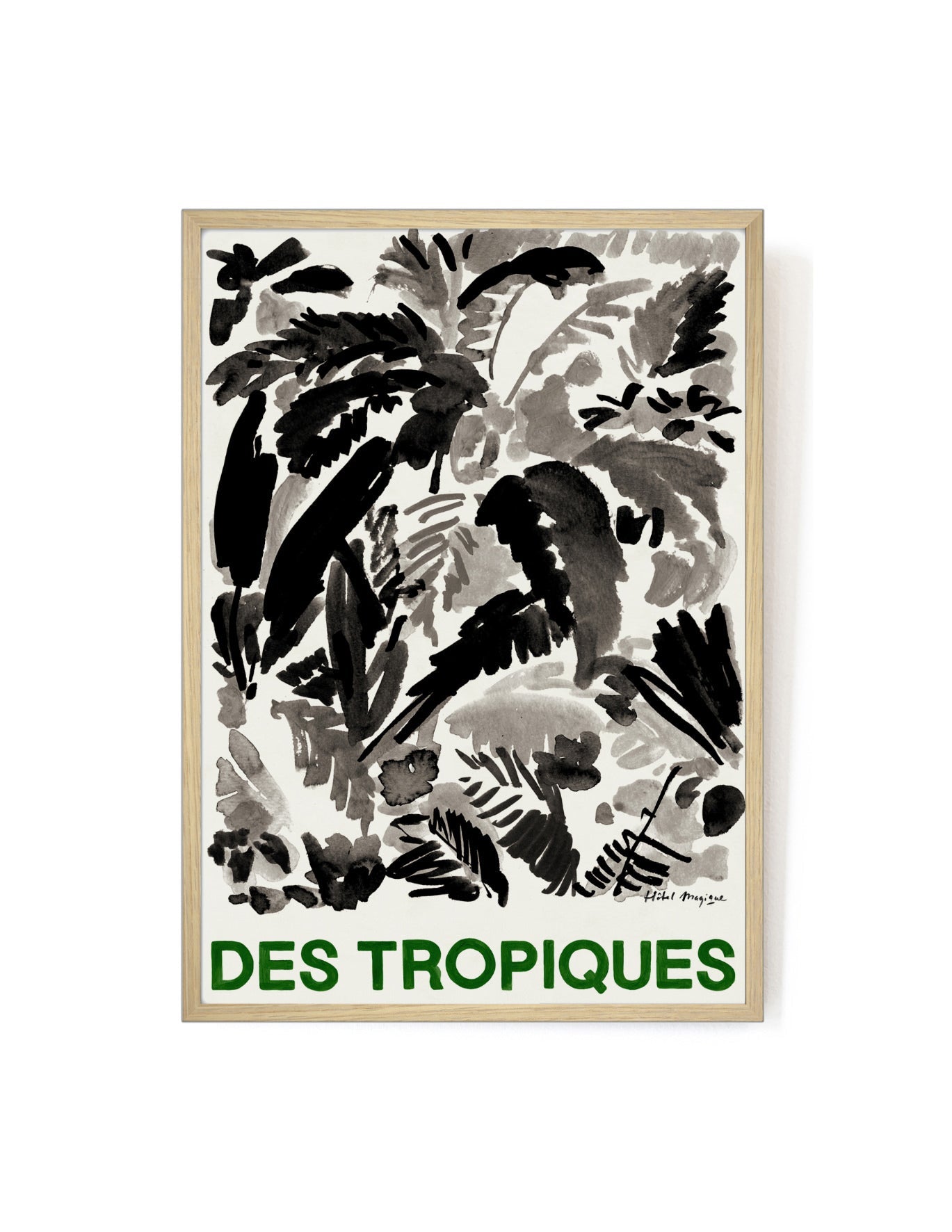 Des Tropiques art print-Art Print-A3-Oak-Hôtel Magique