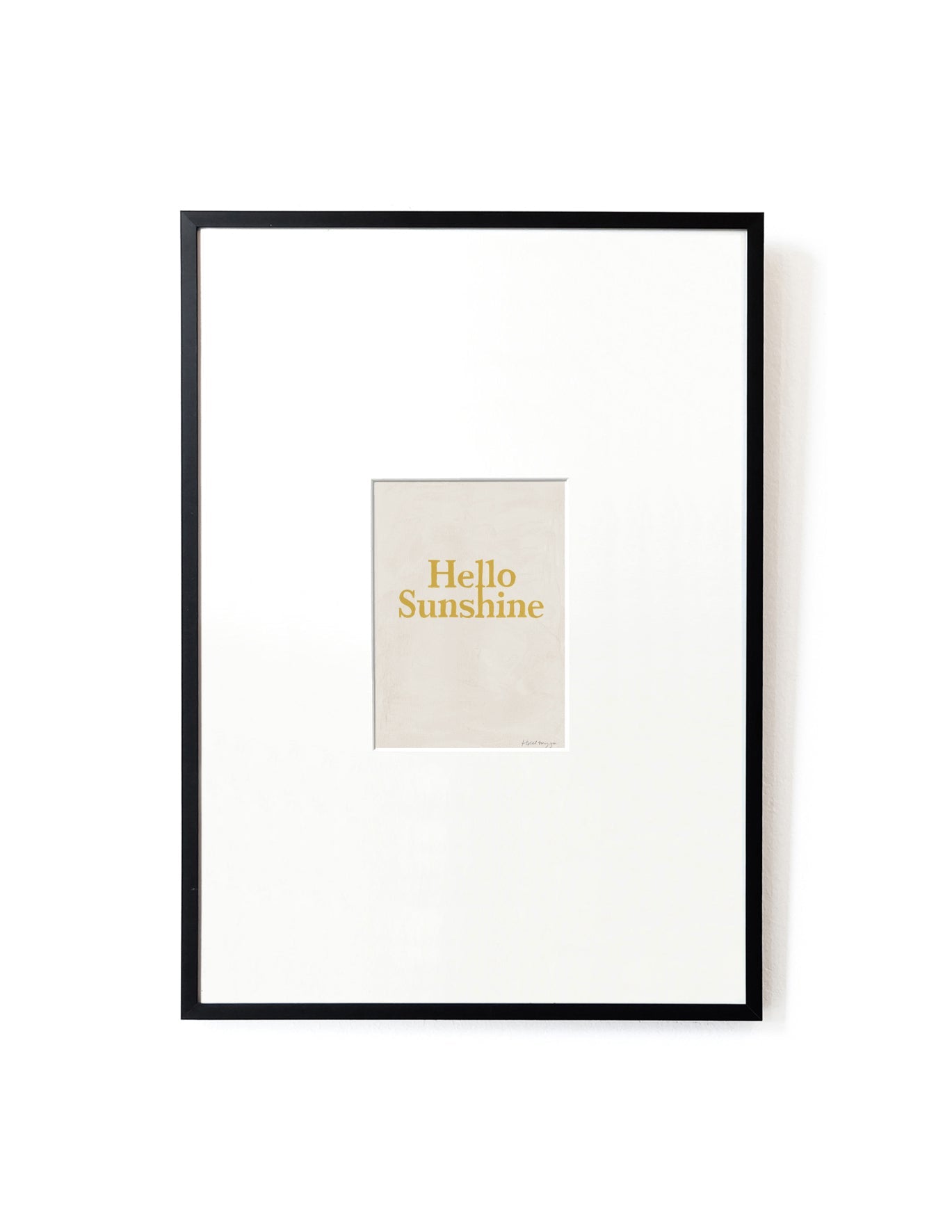 Hello Sunshine card artwork framed-FRAME BLACK-Hôtel Magique