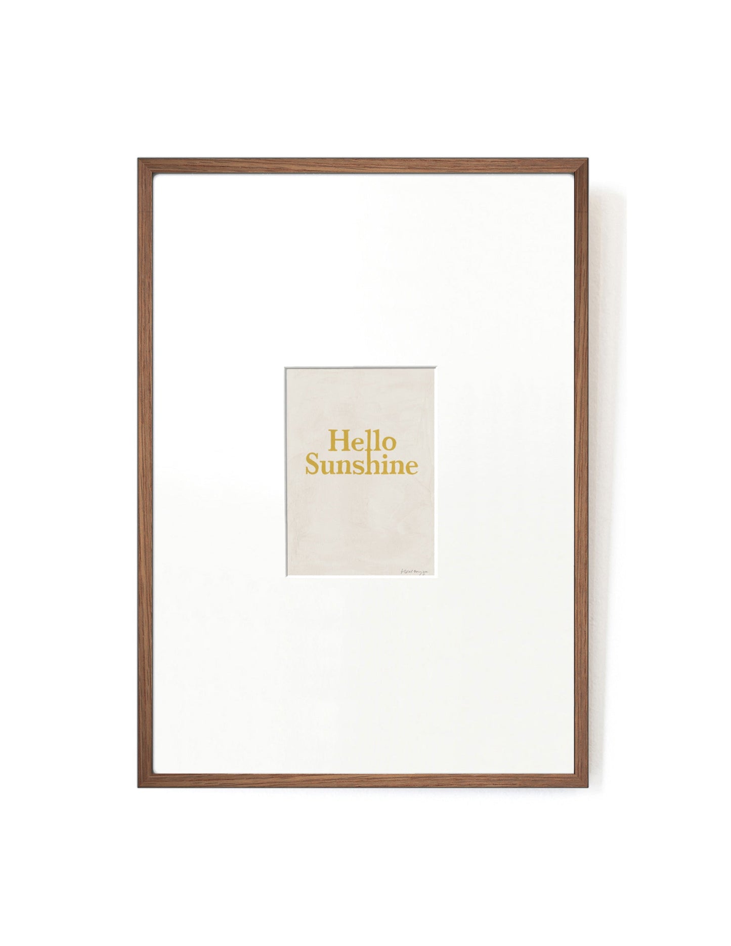 Hello Sunshine card artwork framed-FRAME MAHOGANY-Hôtel Magique