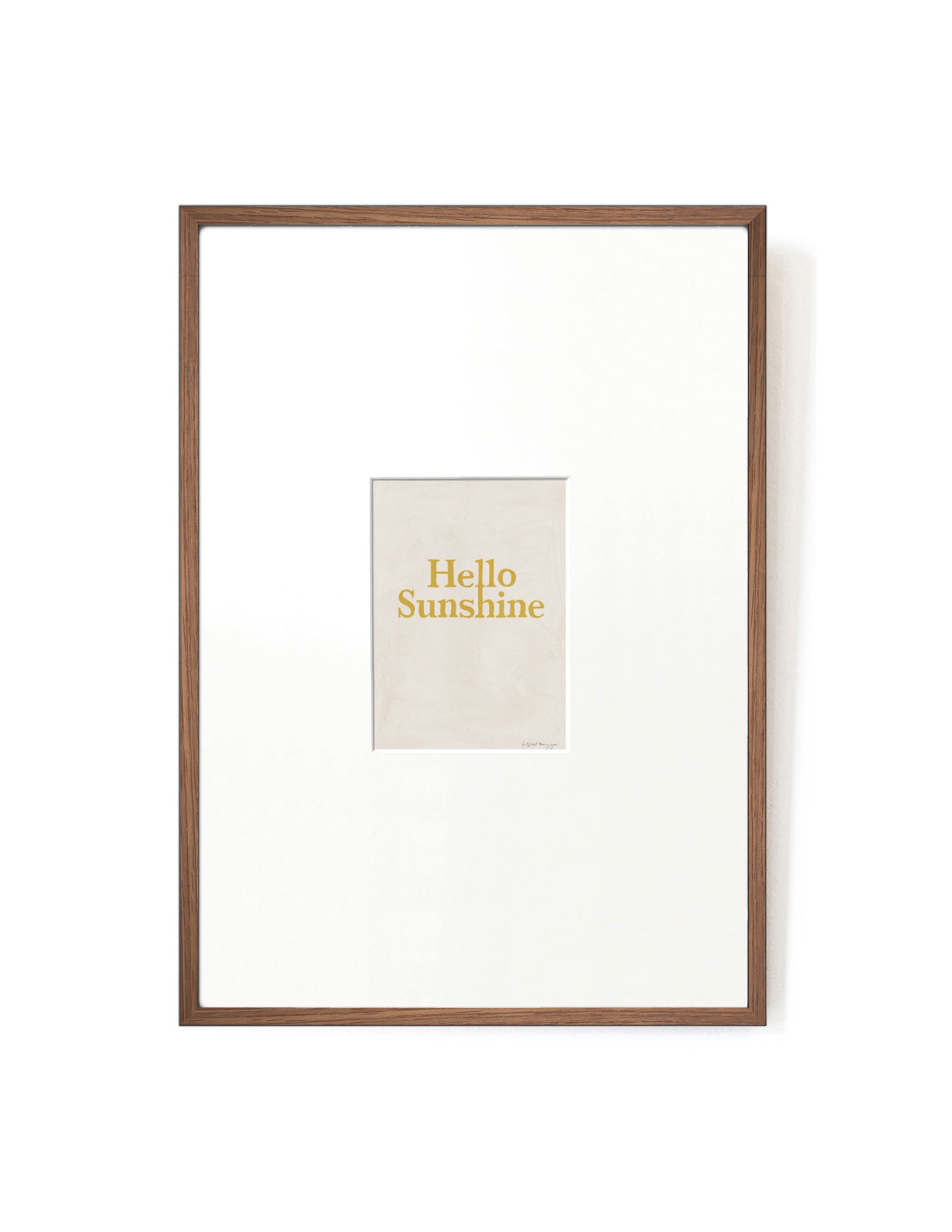 Hello Sunshine card artwork framed-FRAME MAHOGANY-Hôtel Magique