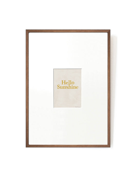 Hello Sunshine card artwork framed-FRAME MAHOGANY-Hôtel Magique