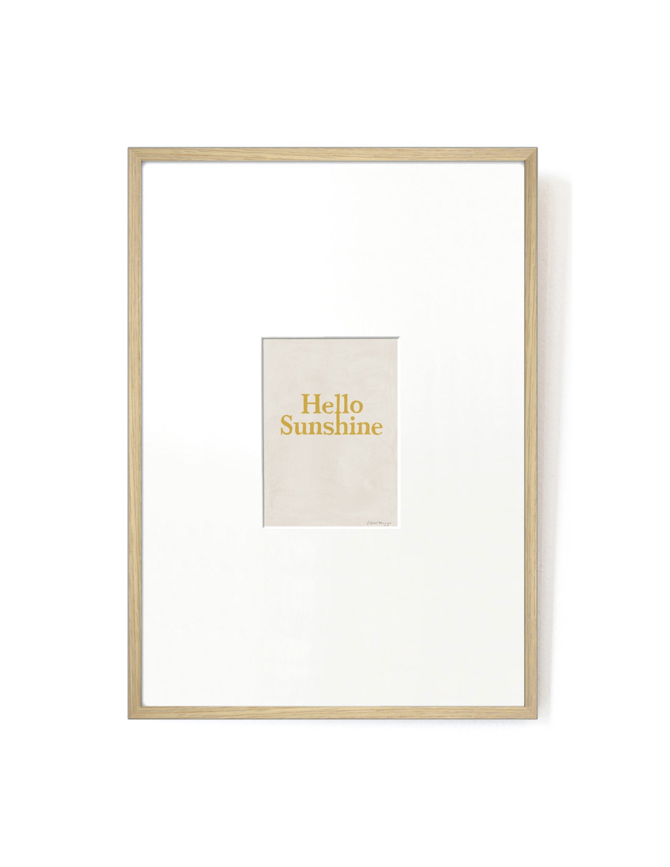 Hello Sunshine card artwork framed-FRAME OAK-Hôtel Magique