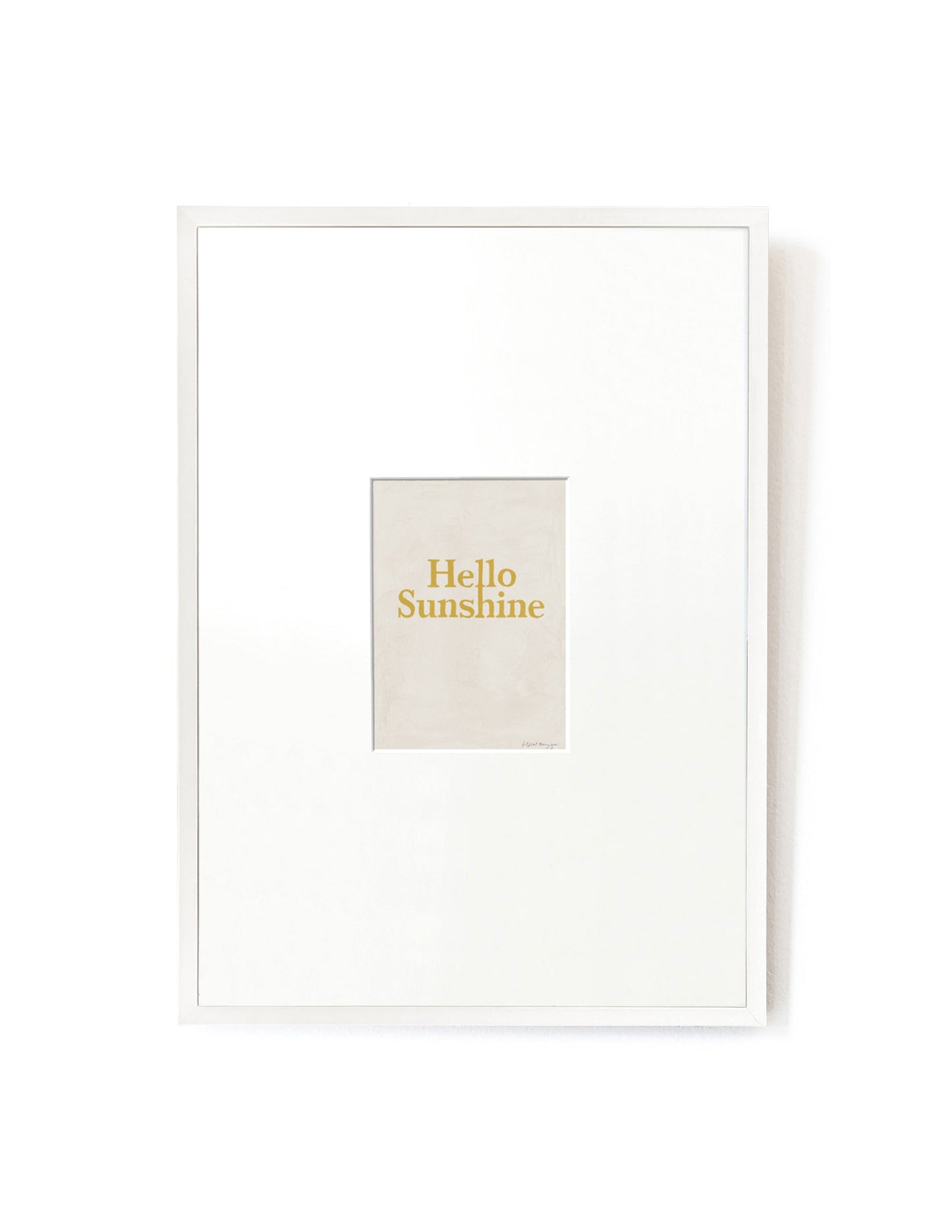 Hello Sunshine card artwork framed-FRAME WHITE-Hôtel Magique