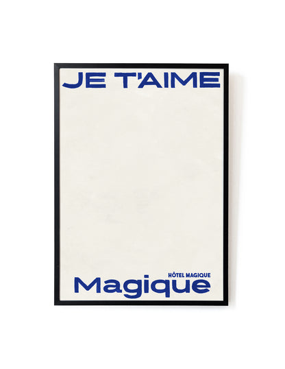 Je T'aime Magique Blue Art Print – Archive Sale Edition-Art Print-Hôtel Magique
