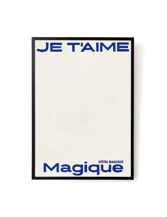 Je T'aime Magique Blue Art Print – Archive Sale Edition-Art Print-Hôtel Magique