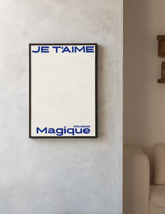Je T'aime Magique Blue Art Print – Archive Sale Edition-Art Print-Hôtel Magique
